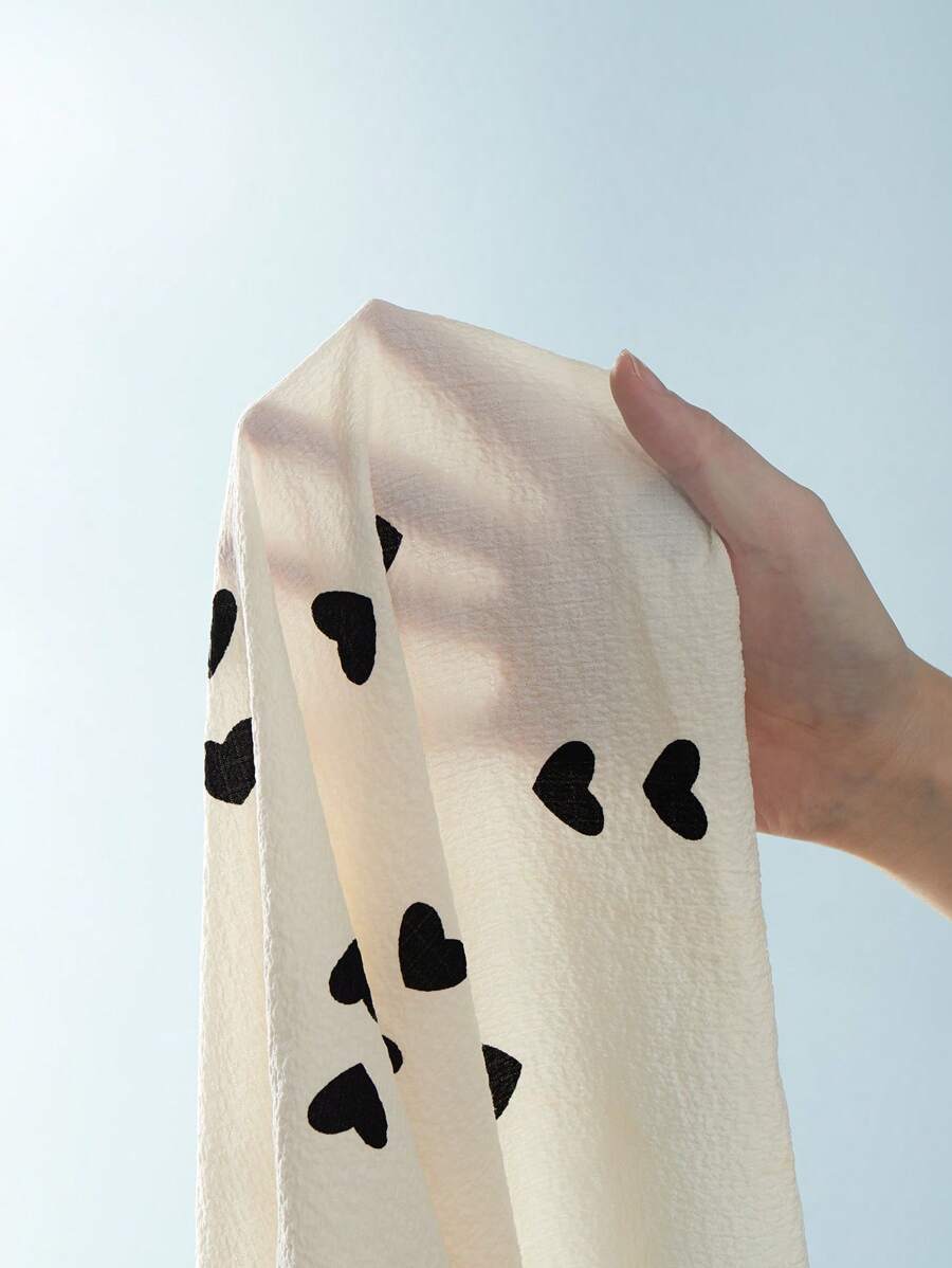 Heart print suspender pajamas