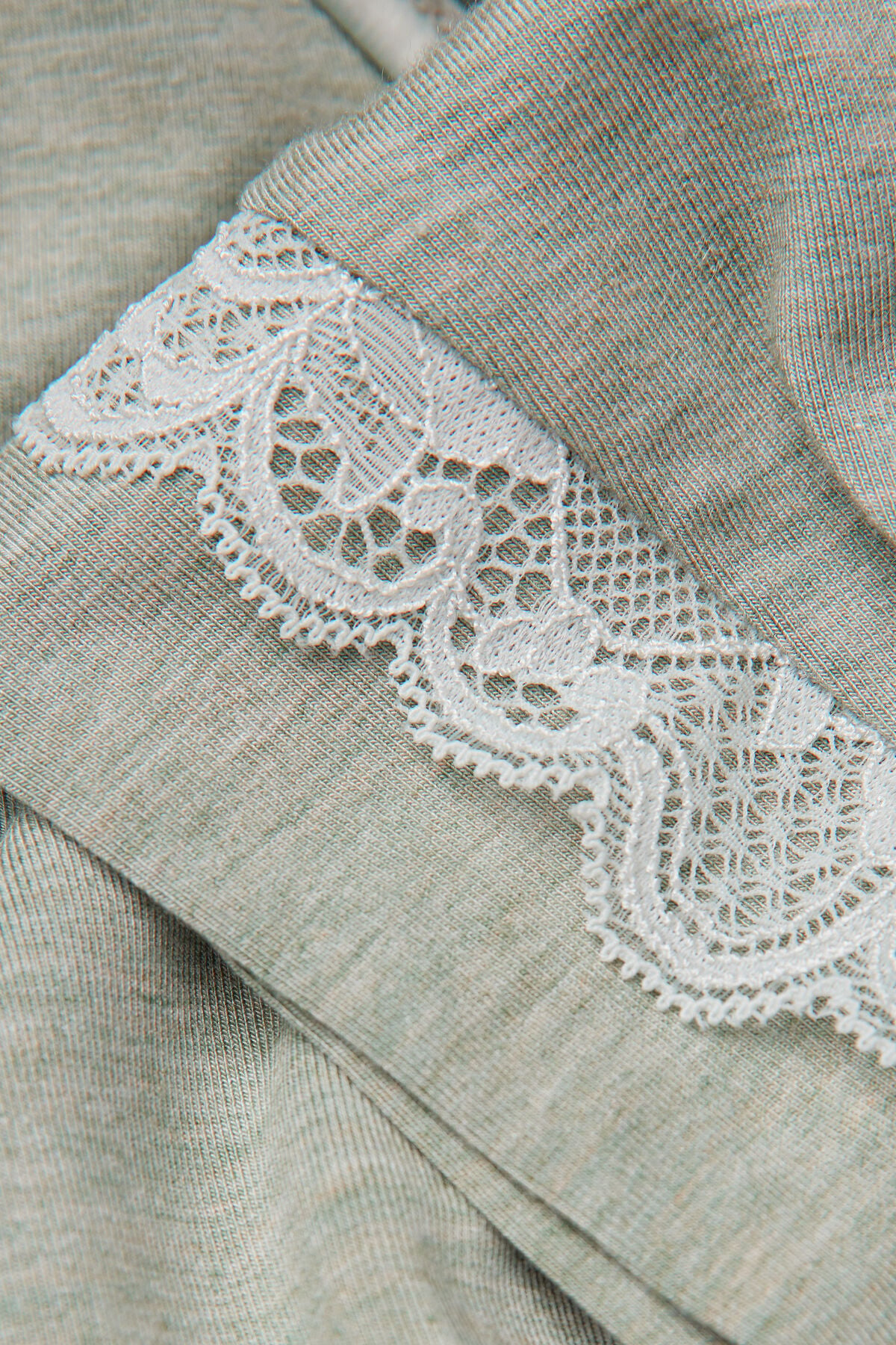 Lace Trim Short Sleeve Nightgown