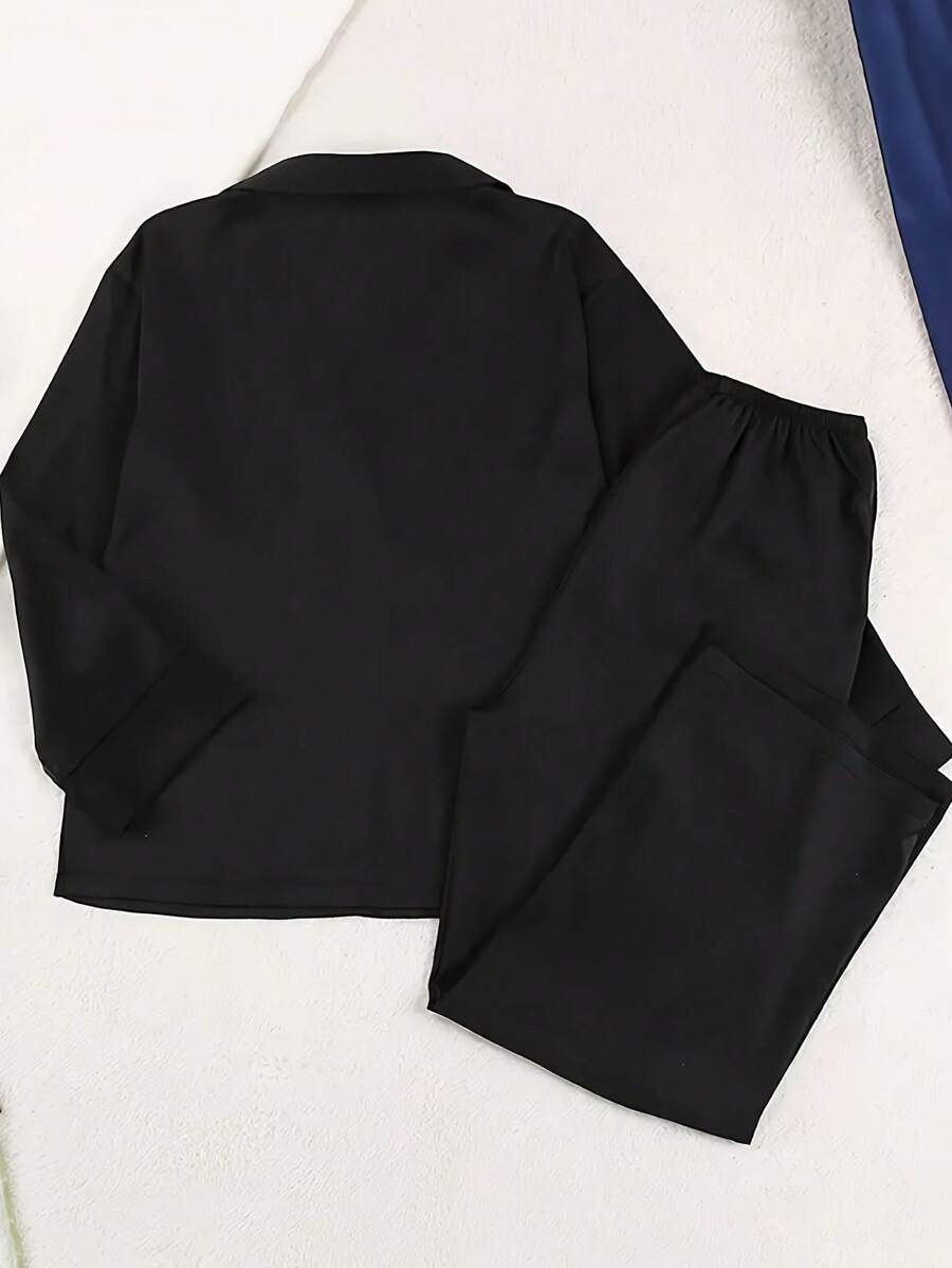 Solid Color Thin Ladies Home Imitation Silk Pajamas Ladies Winter Ice Silk Loose Can Be Worn Outside